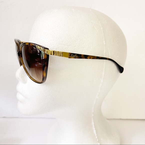 Dolce & Gabbana DD8096 Brown and Gold Gradient Cat Eye 58mm Sunglasses - Picture 7 of 8